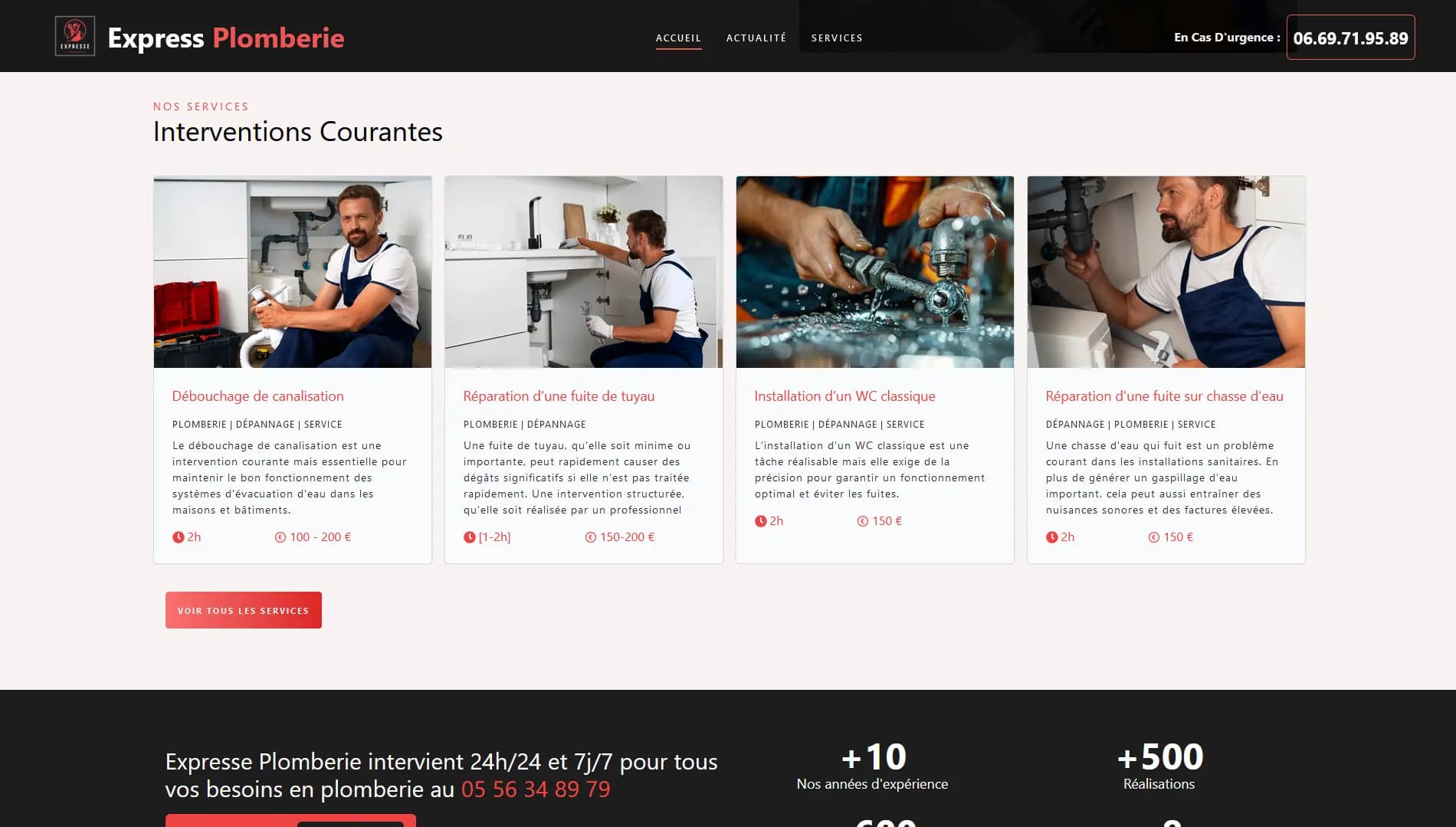 Services dépannage urgence Bordeaux