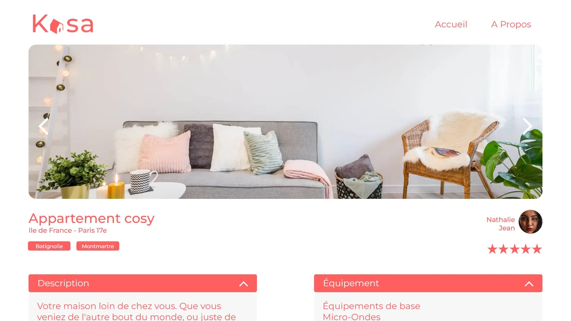 Liste des logements Kasa