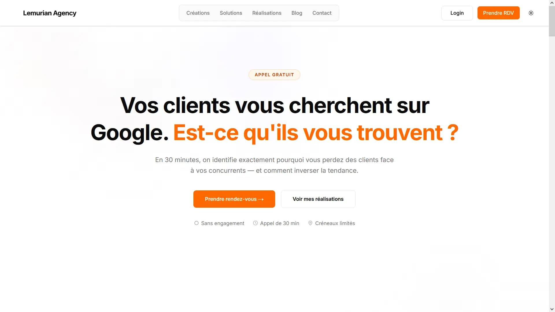 Page d'accueil Lemurian Agency