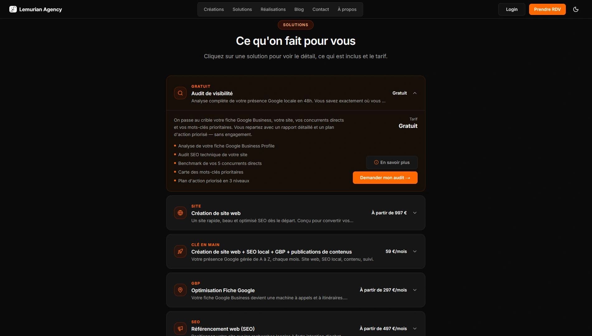Réalisations Lemurian Agency artisans