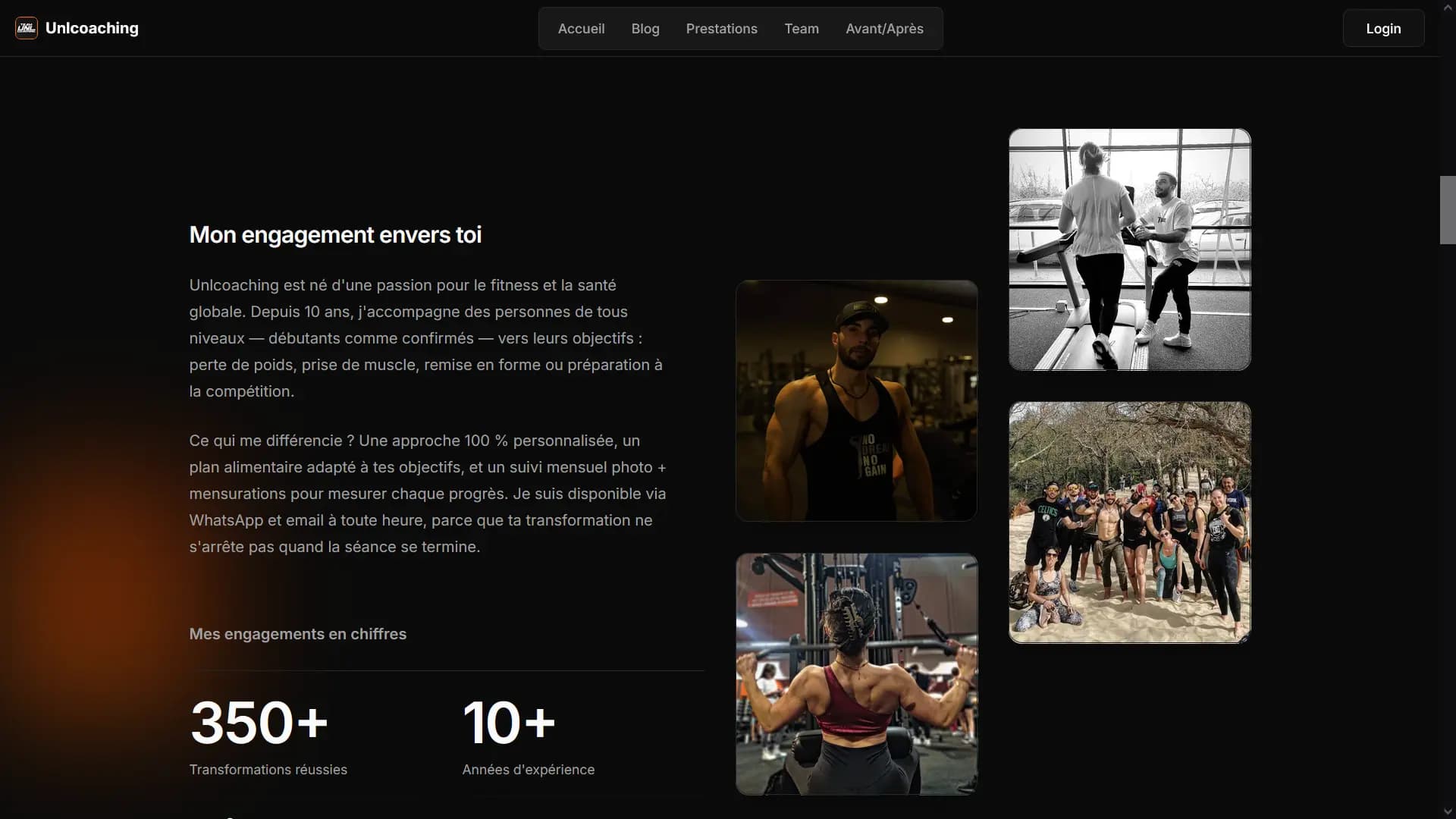 Formulaire de contact coach sportif Gradignan